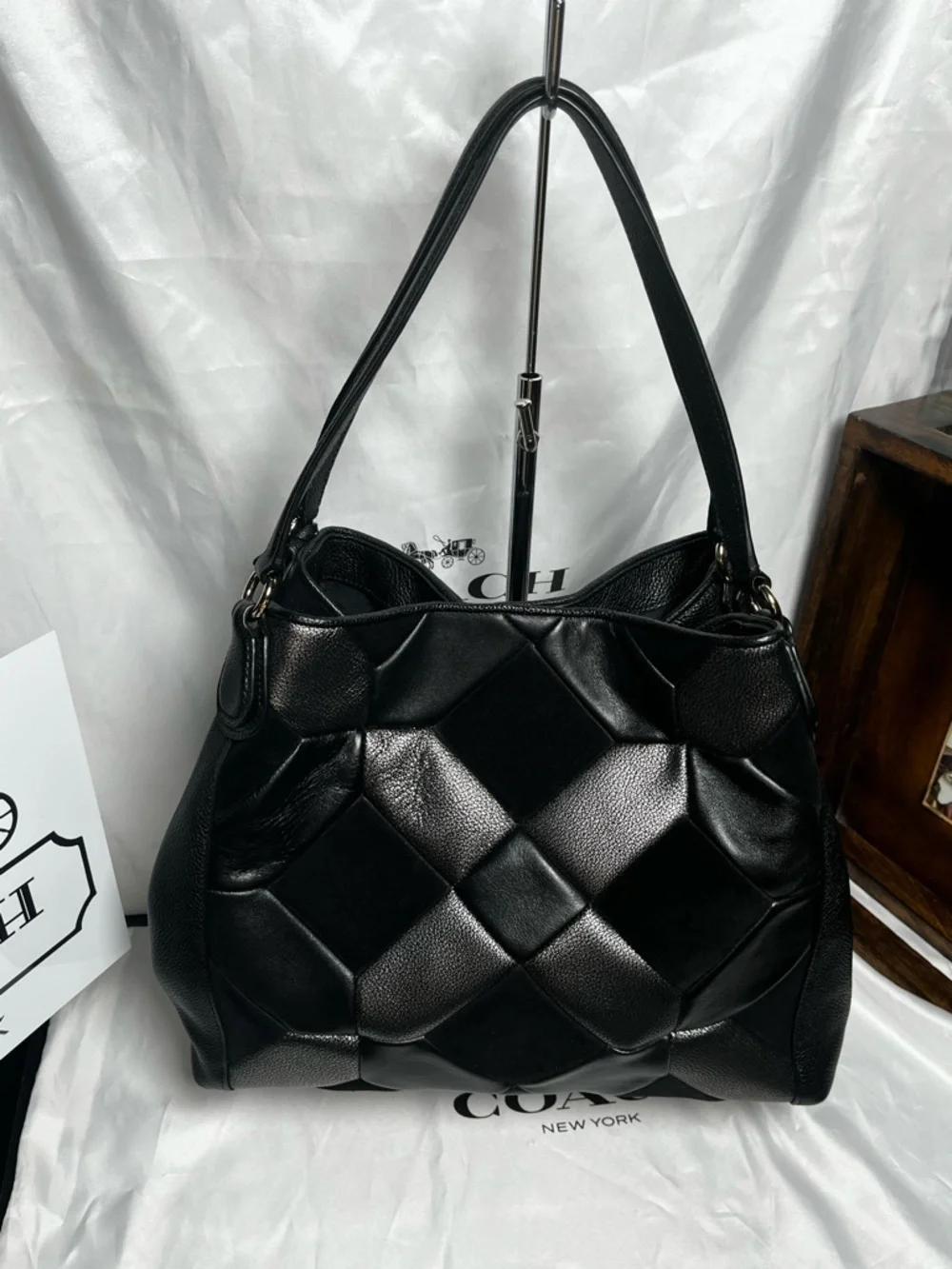 Coach Edie 31 Patchwork Quilted Leather Shoulder Bag - Picture 2 of 8